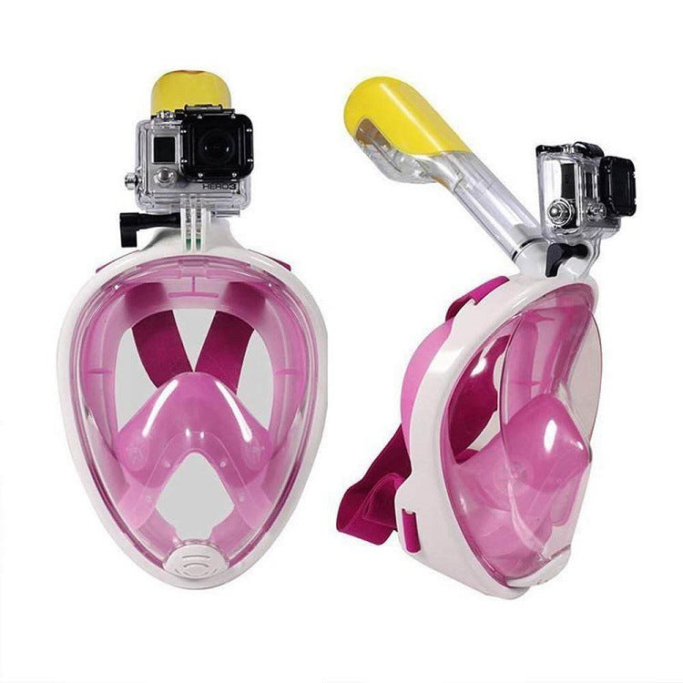 Anti Fog Full Face Snorkeling Mask Silicone Dry Diving Goggles