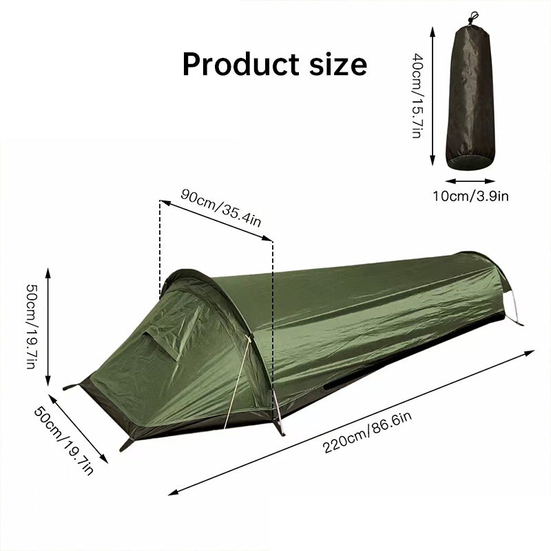 Lightweight Single Person Camping Tent Sleeping Bag Hiking Gear