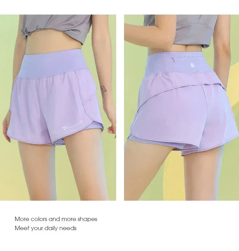 Women’s Yoga Shorts – Lightweight Gym & Running Workout with Pocket