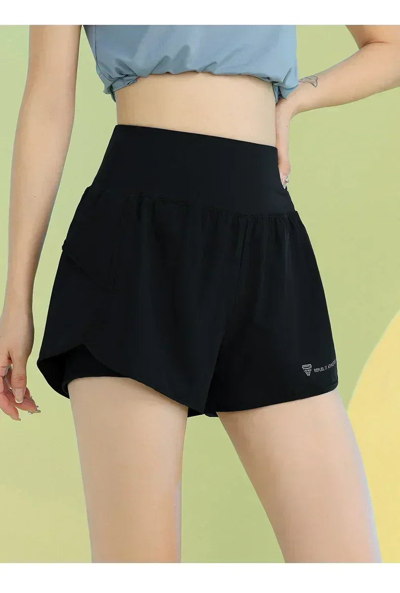 Women’s Yoga Shorts – Lightweight Gym & Running Workout with Pocket