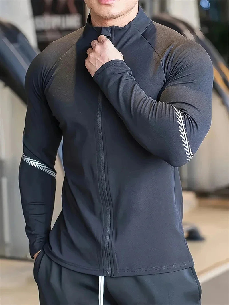 Men’s Compression Sports Jacket – Quick-Dry Gym & Running Wear