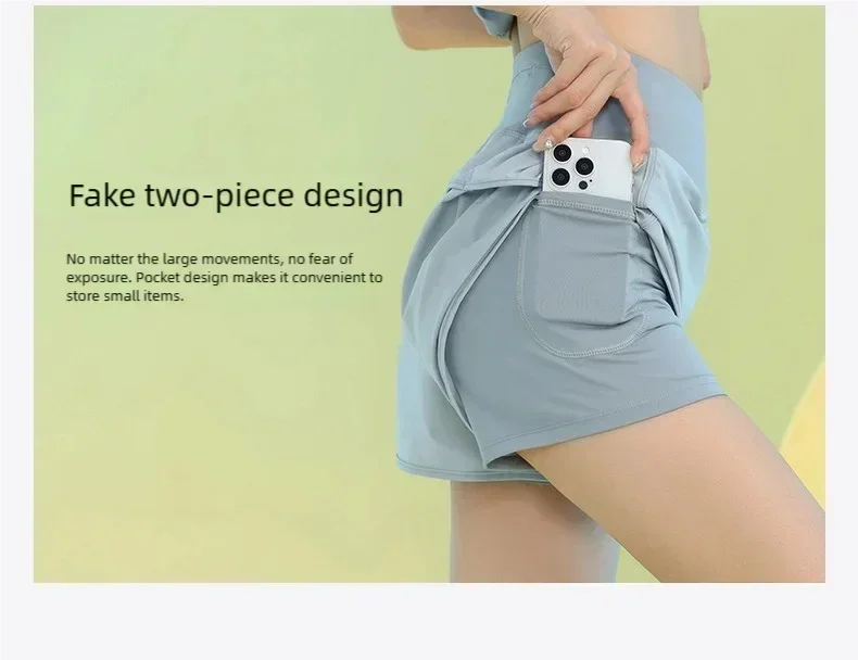 Women’s Yoga Shorts – Lightweight Gym & Running Workout with Pocket