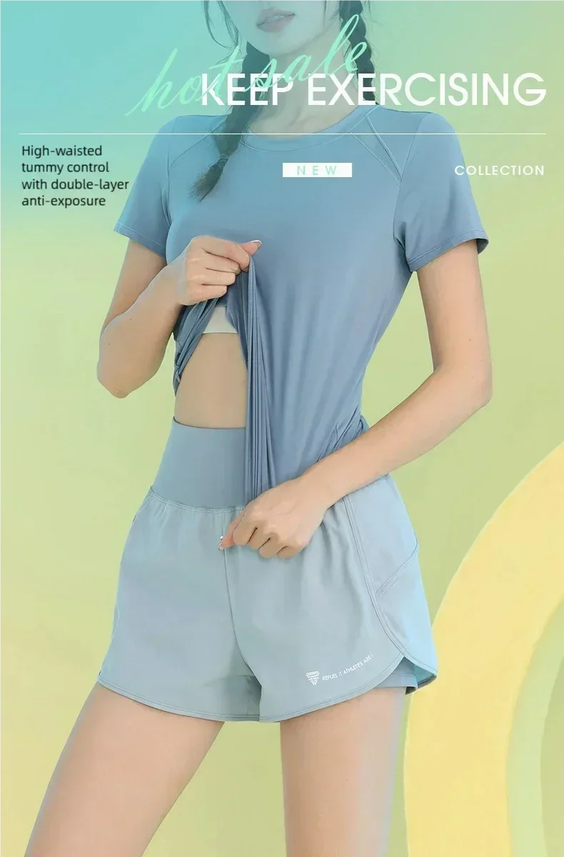 Women’s Yoga Shorts – Lightweight Gym & Running Workout with Pocket