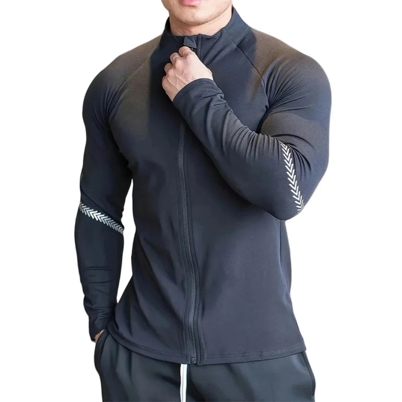 Men’s Compression Sports Jacket – Quick-Dry Gym & Running Wear