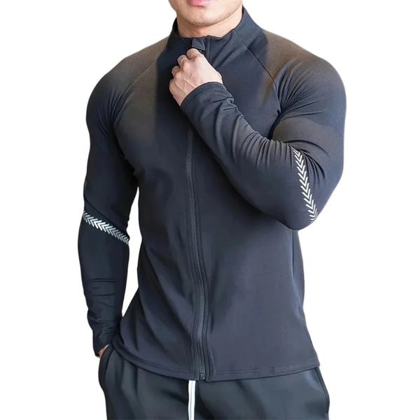 Men’s Compression Sports Jacket – Quick-Dry Gym & Running Wear