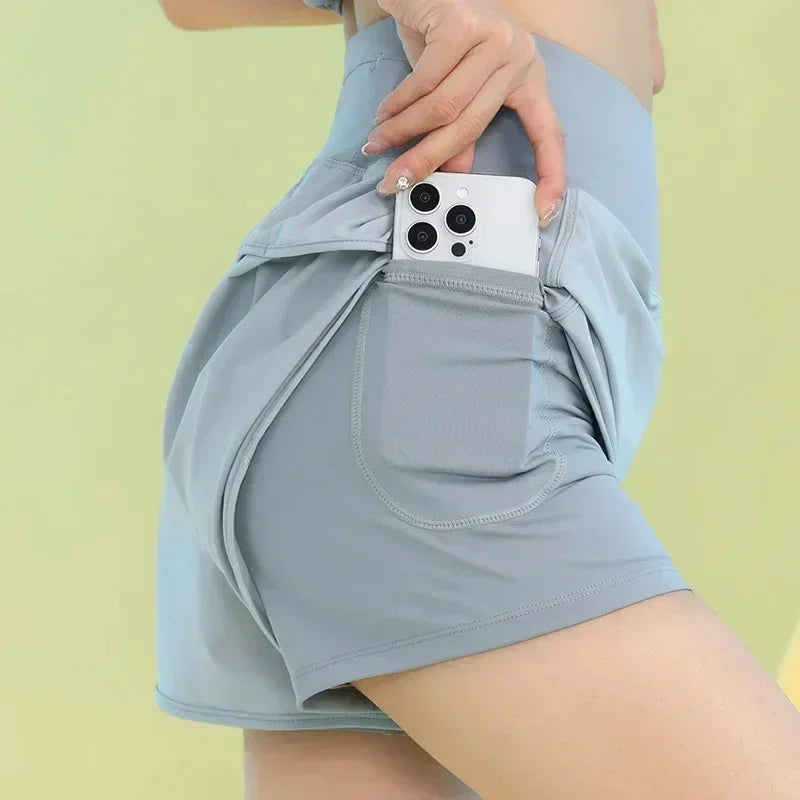 Women’s Yoga Shorts – Lightweight Gym & Running Workout with Pocket