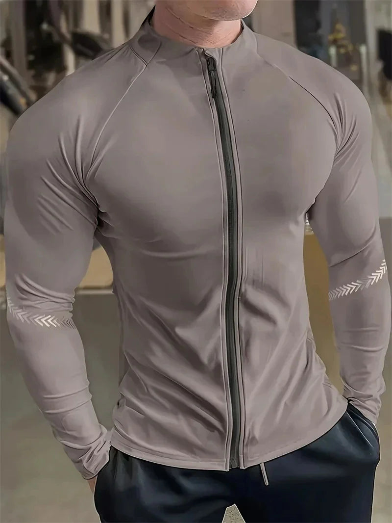 Men’s Compression Sports Jacket – Quick-Dry Gym & Running Wear