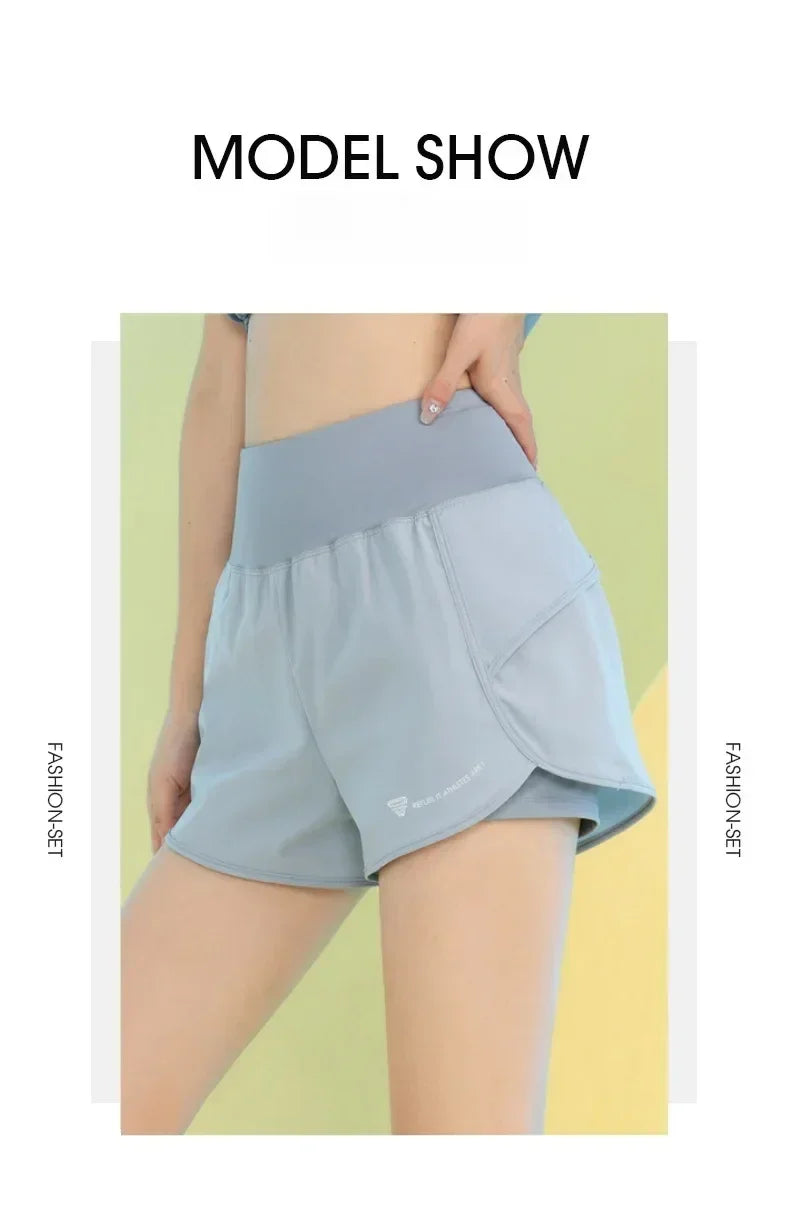 Women’s Yoga Shorts – Lightweight Gym & Running Workout with Pocket