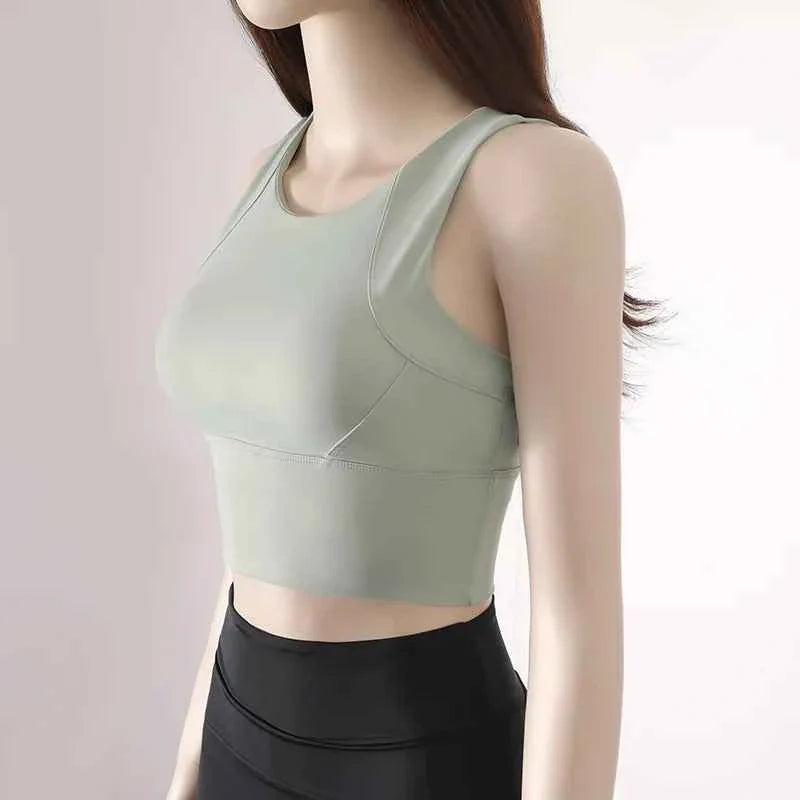 Women's Sport Fixed Chest Pad Athleisure Bra