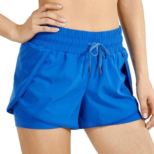 Women’s 2-in-1 Running Shorts – Athletic Sports with Liner