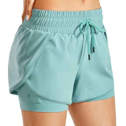 Women’s 2-in-1 Running Shorts – Athletic Sports with Liner