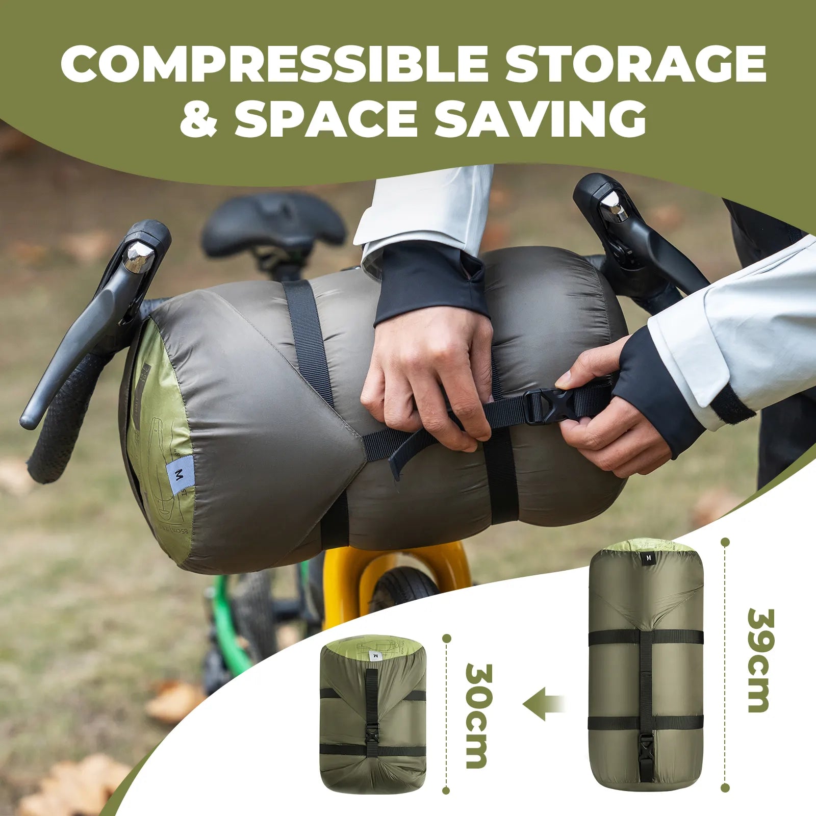 650 Fill Power Mummy Down Sleeping Bag Waterproof Camping