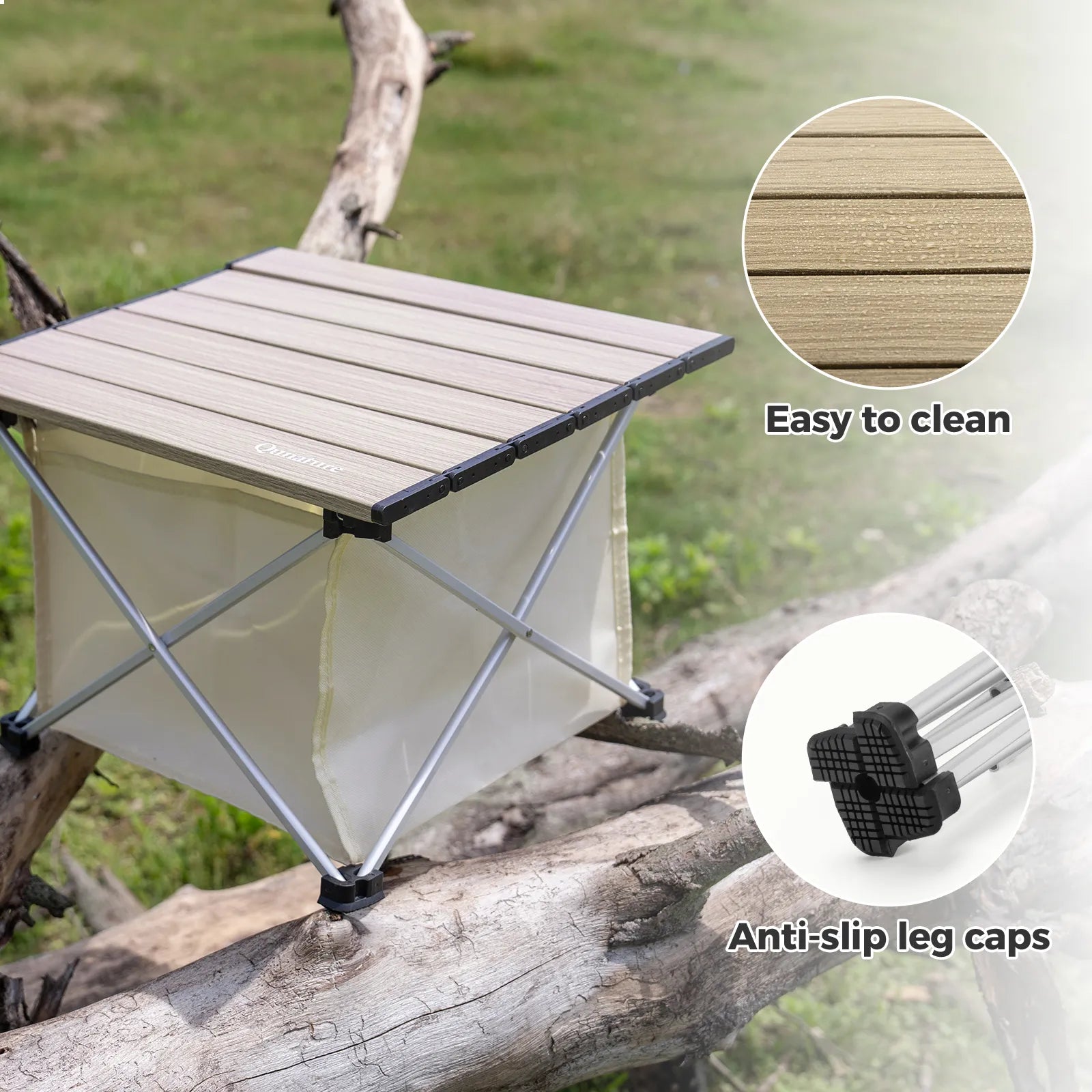 Lightweight Foldable Aluminum Table with Storage Bag