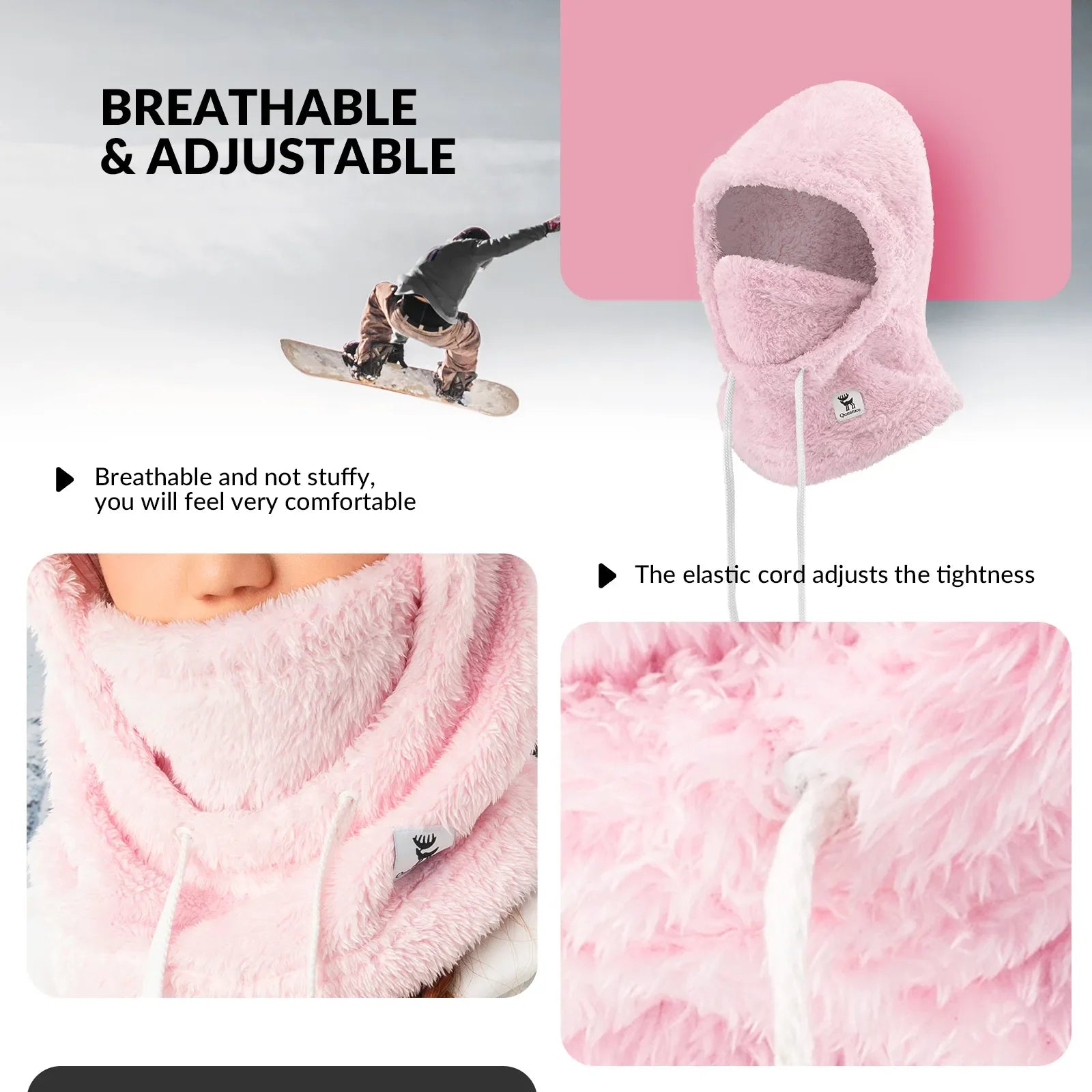 Ski Head Cover Adjustable Ventilation Detachable Liner Winter Sports