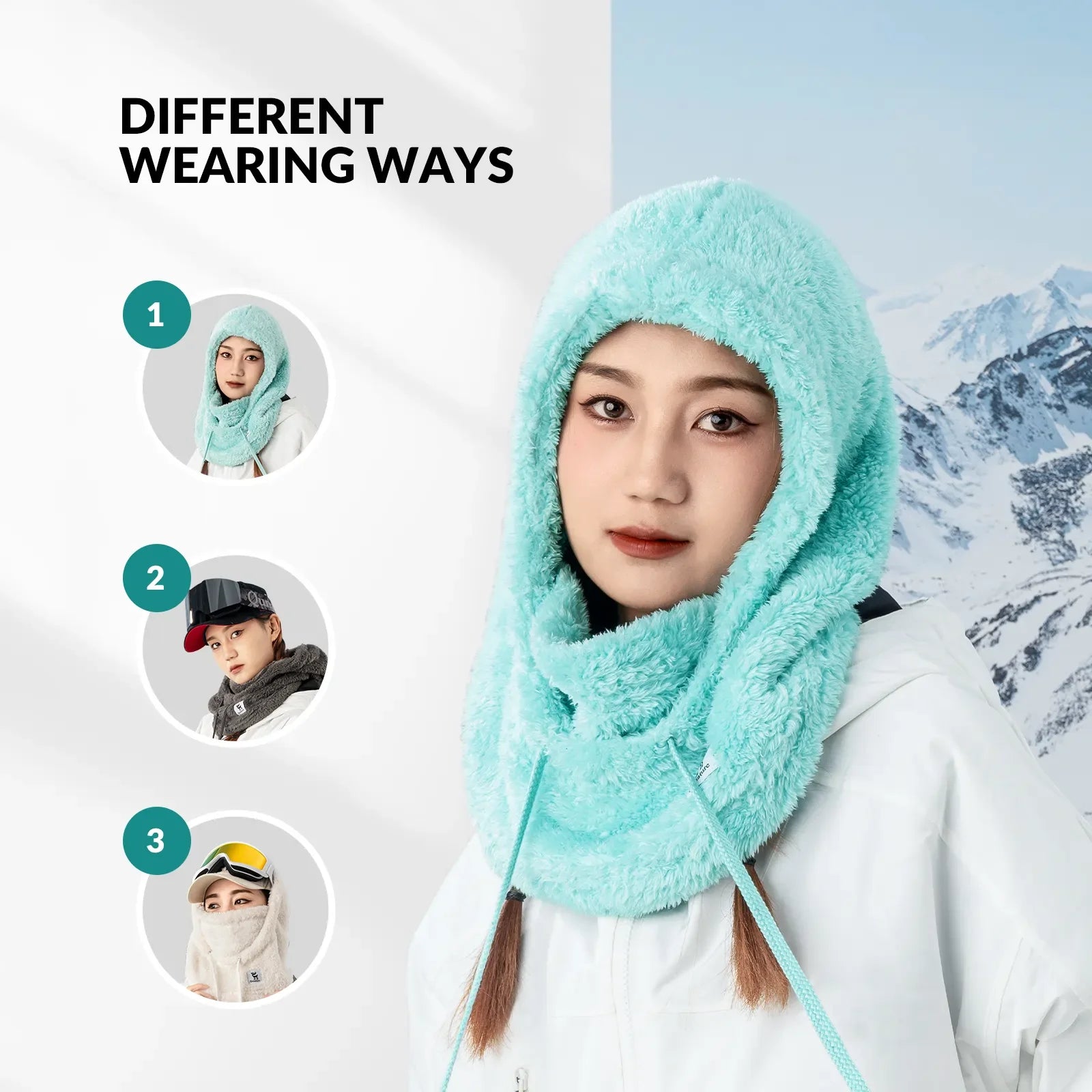 Ski Head Cover Adjustable Ventilation Detachable Liner Winter Sports