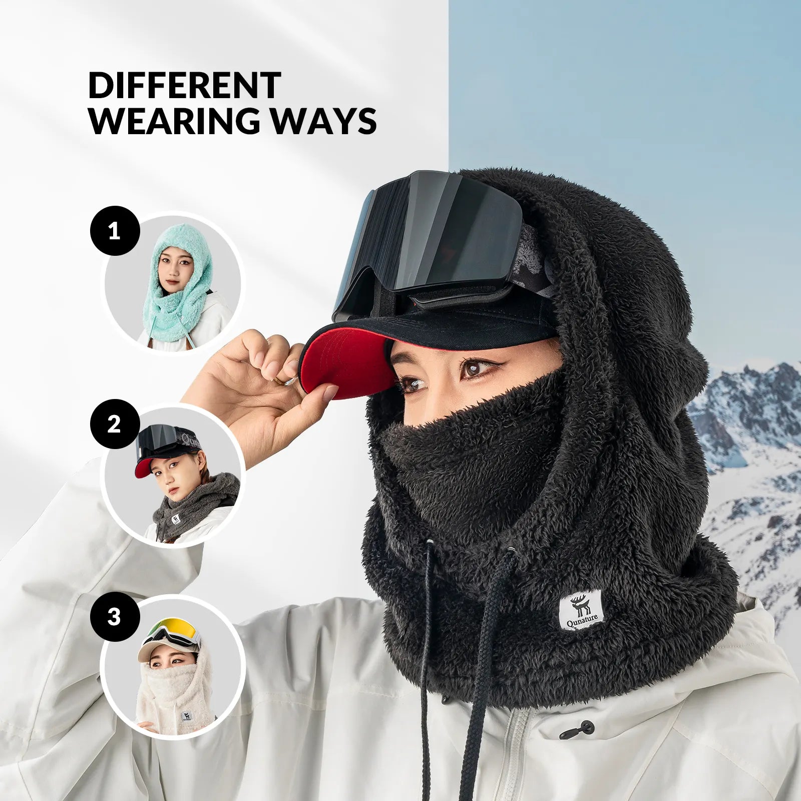 Ski Head Cover Adjustable Ventilation Detachable Liner Winter Sports